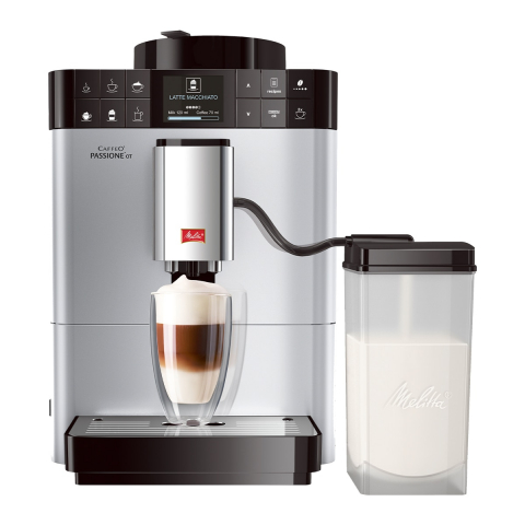Preparare bauturi - Espressor Automat Melitta® Passione OT, Sistem de spumare a laptelui One-Touch, 5 niveluri de granulație