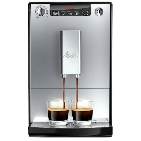 Preparare bauturi - Espressor automat Melitta® Solo, 1400W, 15 bari, 1.2l, Rezervor boabe,  20cm, Silver