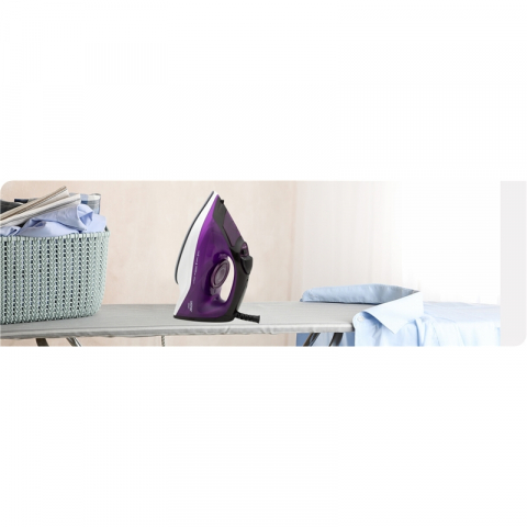 Fier de calcat cu abur Zelmer ZIR1515, 2400W, jet abur 30 g/min, rzervor apa 280 ml, Negru/Mov [4]