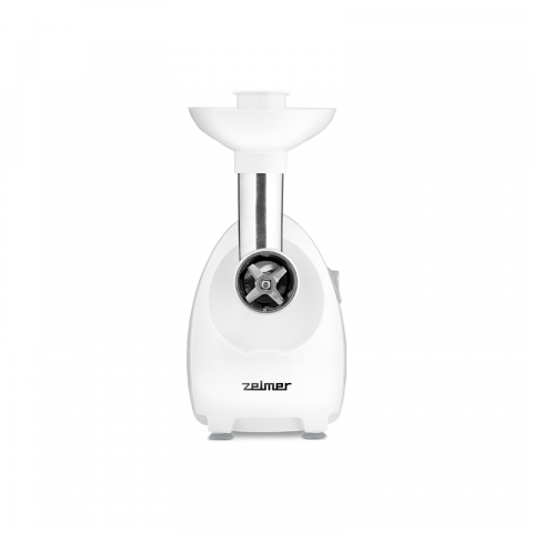Masina de tocat carne Zelmer ZMM4080B, 1900W, 2,5 kg/min, 3 site, cutit reversibil, accesoriu carnati, alb [1]