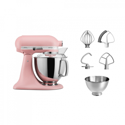 Mixer cu bol 4.8L, Artisan, Model 175, Dried Rose - KitchenAid [3]