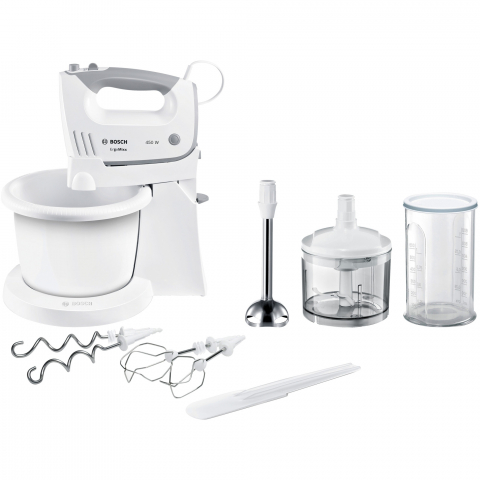 Mixere - Mixer de mână Bosch MFQ36490, ErgoMixx, 450 W, Alb, Window grey