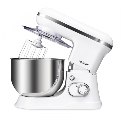 Mixere planetare - Mixer planetar Zelmer ZKR1350, 1200 W, 6 trepte de viteza, functie Smartmix, pulse, bol inox 5 l