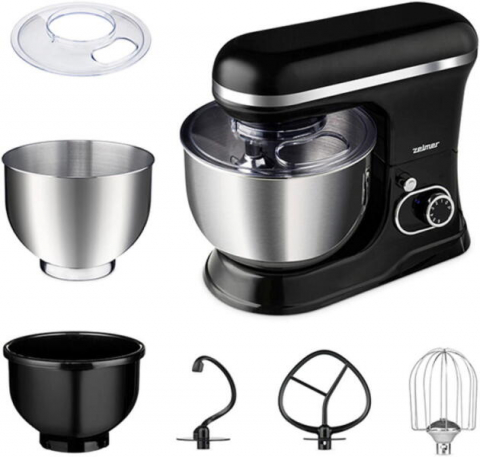 Mixere planetare - Mixer planetar Zelmer ZKR1355, 1200 W, 6 viteze ,2 boluri de 4,5 l si 5 l, negru
