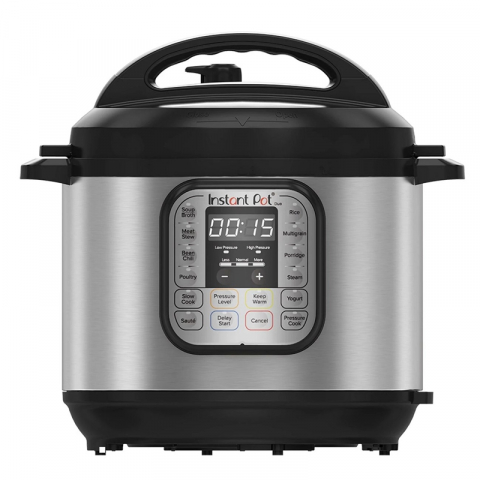 Multicooker - Multicooker Instant Pot Duo 3, V3L, 700W, 7 functii, Vas interior bombat din inox, Gratar multifunctional, Argintiu