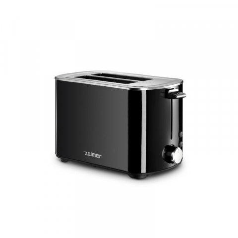 Prajitoare de paine - Prajitor de paine Zelmer ZTS7985B, 850W, 2 felii, 5 setari rumenire, dezghetare, carcasa inox, tava pentru firimituri, negru