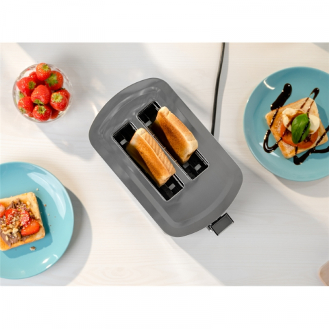 Prajitor de paine Zelmer ZTS7985B, 850W, 2 felii, 5 setari rumenire, dezghetare, carcasa inox, tava pentru firimituri, negru [2]