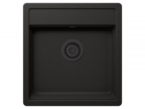 Set chiuveta bucatarie Schock Nemo N-100S 490 x 510 mm Cristalite Nero cu parti vizibile negru si baterie bucatarie Schock Prima negru [1]