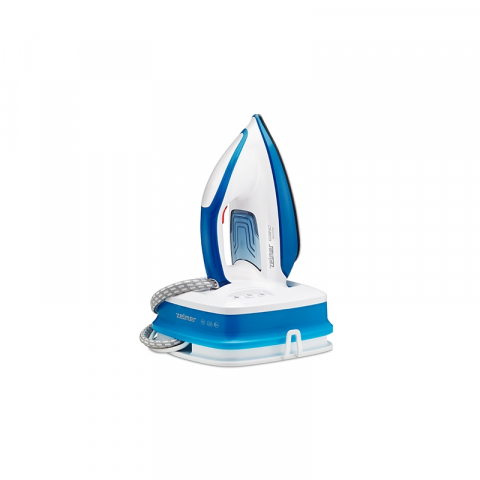 Fiare de calcat & accesorii - Statie de calcat Zelmer ZIS8400 Xcompact,2400W,6 bari,jet abur 150 g/min,Capacitate rezervor apa 1.6 l,Curatare automata,Mod BOOST,Mod ECO, Alb/Gri