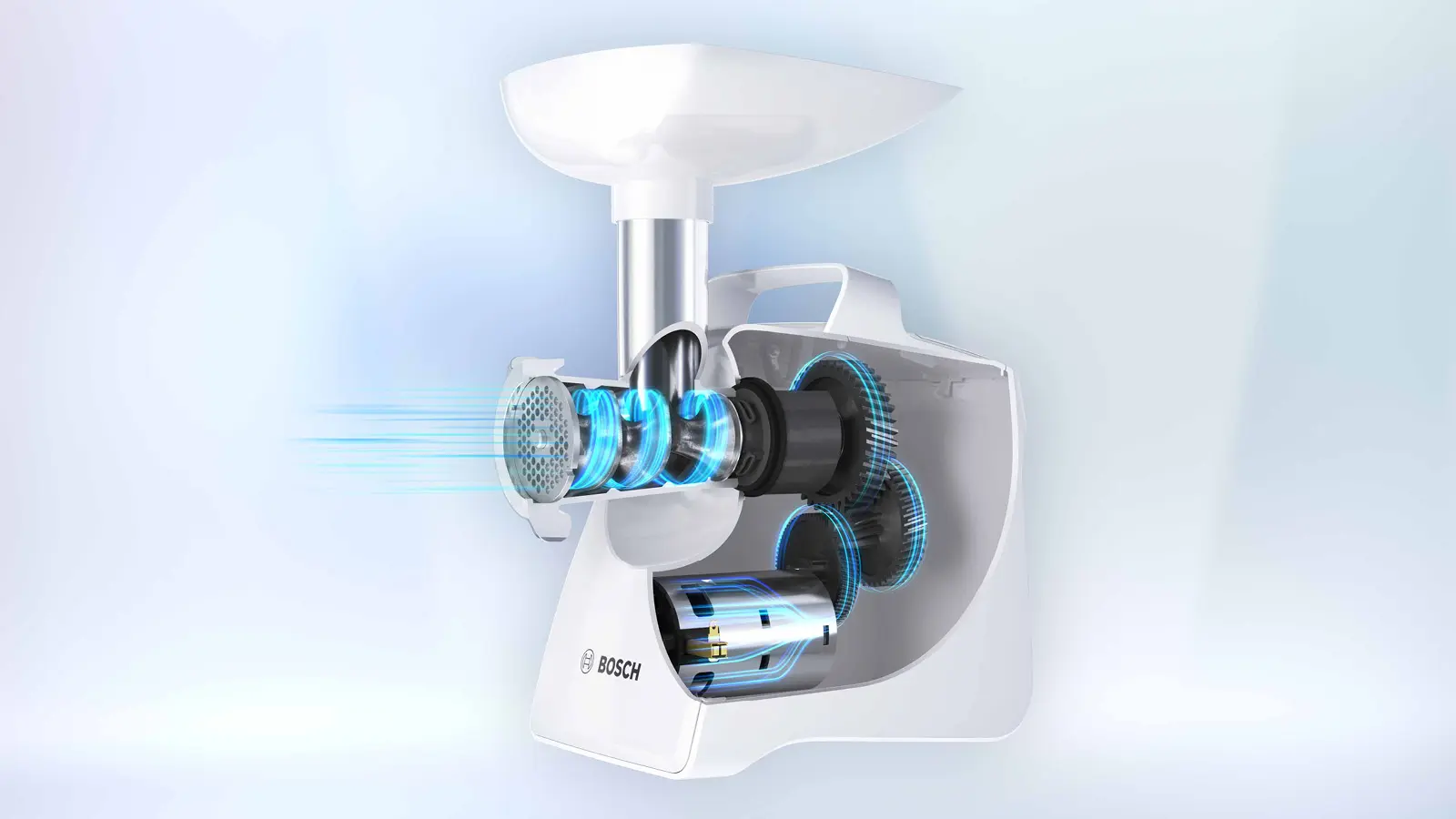 Tocător de carne Bosch ProPower 1600 W Alb, Window grey [9]