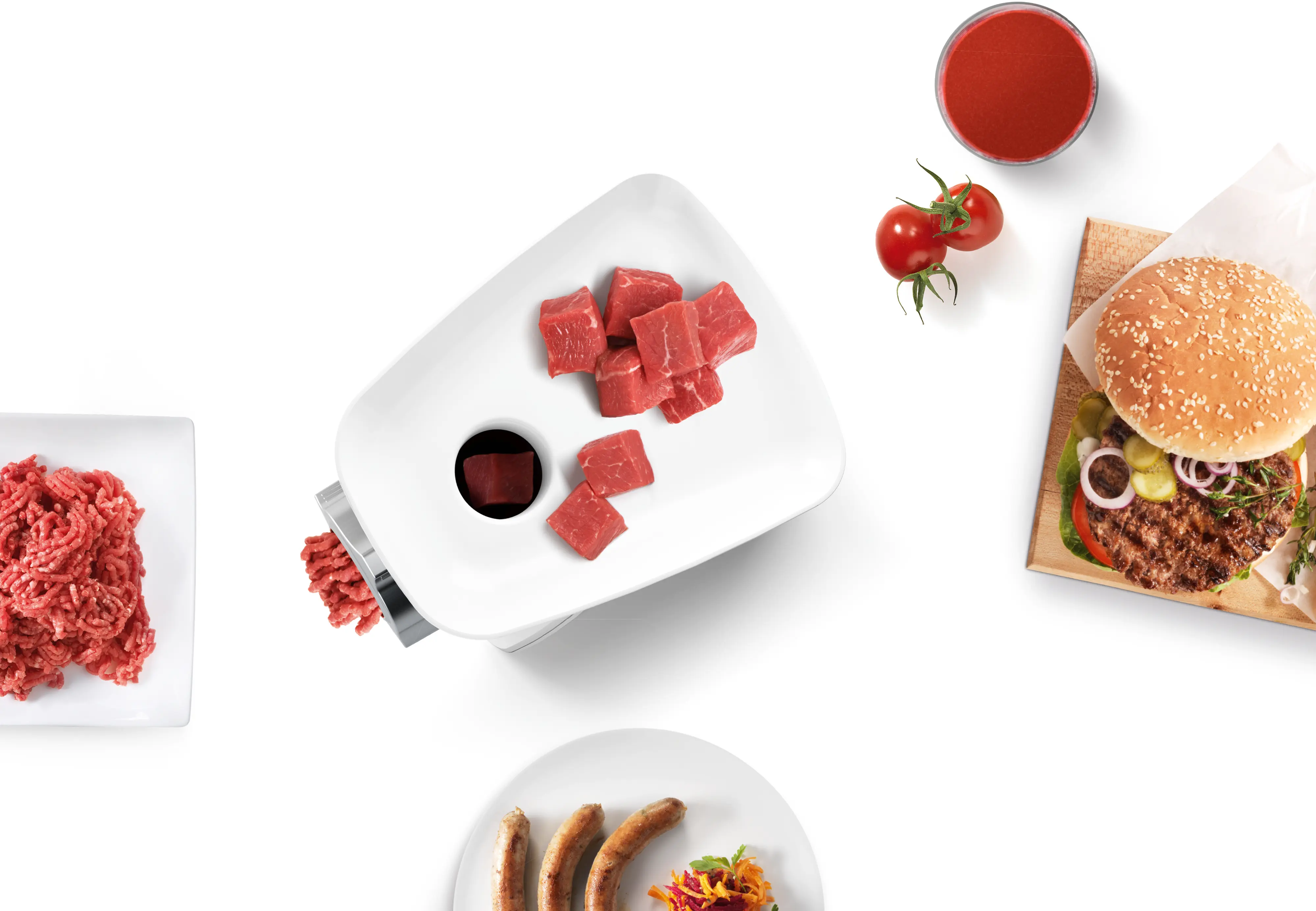 Tocător de carne Bosch SmartPower 1500 W, Alb [3]