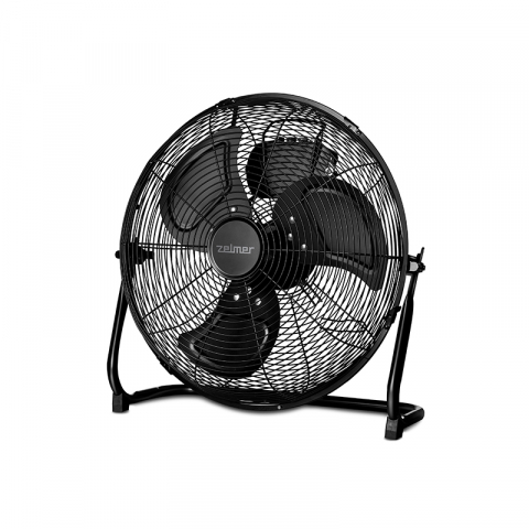 Ventilatie - Ventilator de podea Zelmer ZFF0450, 120 W, 45 cm diametru, 3 trepte viteza, 3 lame, Negru