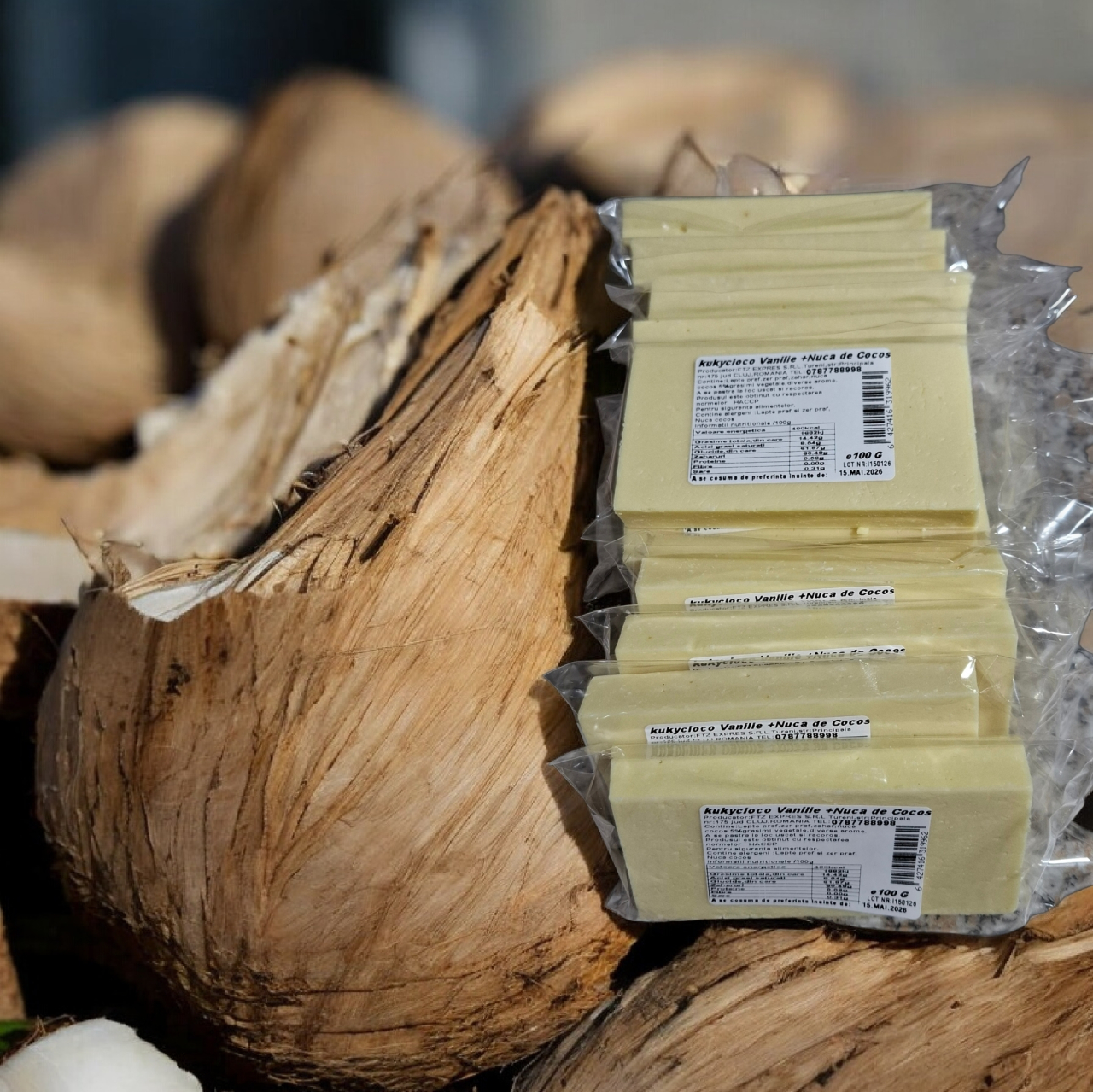 kukycioco Vanilie+Nuca de Cosos 100gx12buc [3]