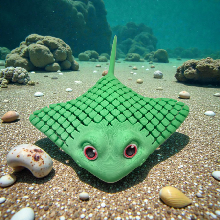 Pisică de Mare Flexibilă 3D [2]