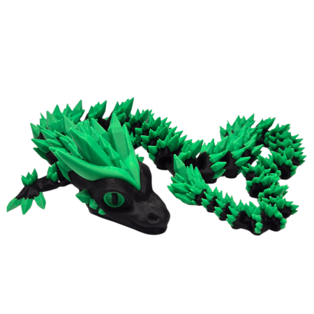 DRAGONI FLEXIBILI - Dragonul de Cristal – Jucărie Articulată 3D din PLA
