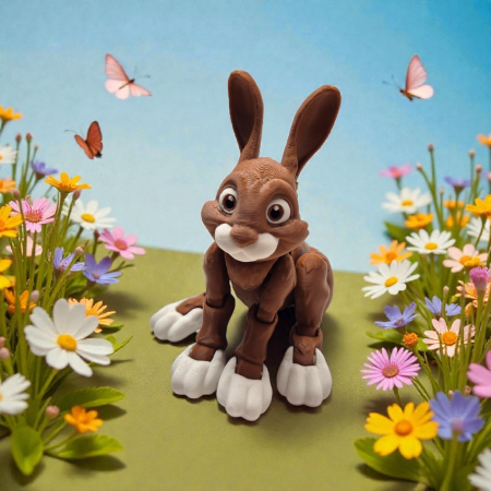 Iepure Articulat 3D din PLA biodegradabil [1]