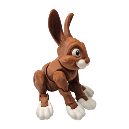 ANIMALE FLEXIBILE - Iepure Articulat 3D din PLA biodegradabil