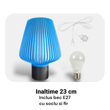 HOME & DECO - veioza-ardo-23cm-soclu-e27-cu-bec-led-si-fir