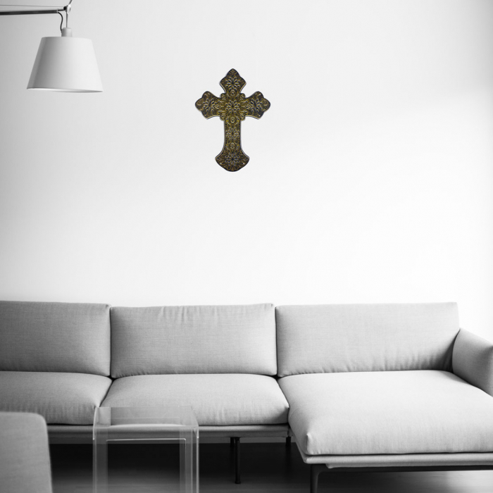 Crucifix multistrat, din lemn, 29x20 cm [5]