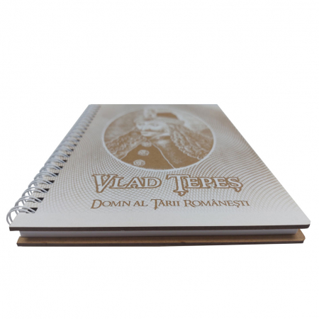 Agenda A5, cu coperti din lemn, model  Vlad Tepes [2]