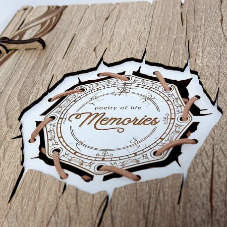 Caseta Memories, coperti din lemn stejar sonoma, 28x21 cm [1]