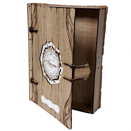 Casete din lemn - Caseta Memories, coperti din lemn stejar sonoma, 28x21 cm