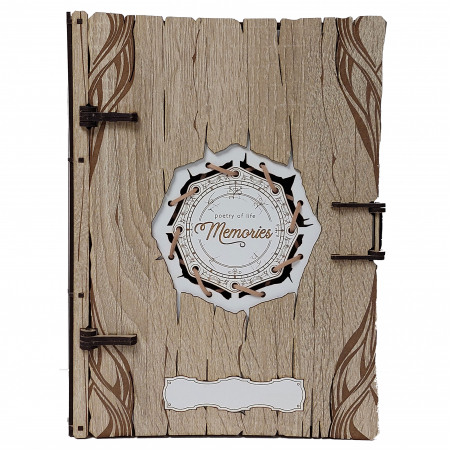 Caseta Memories, coperti din lemn stejar sonoma, 28x21 cm [3]