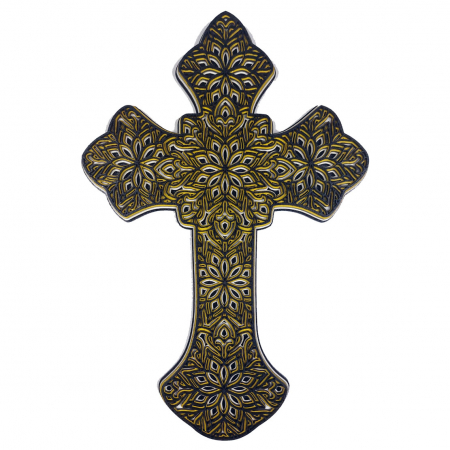 Crucifix - Crucifix multistrat, din lemn, 29x20 cm