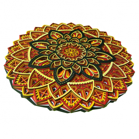 Mandala multistrat din lemn, 38 cm [1]