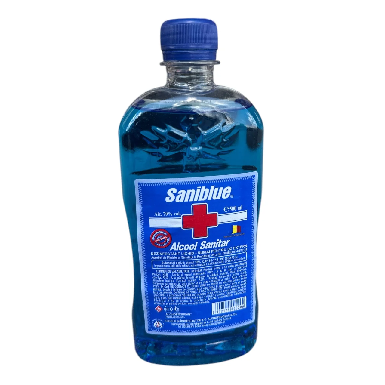 Dezinfectanti suprafete - Alcool sanitar Saniblue 500ml