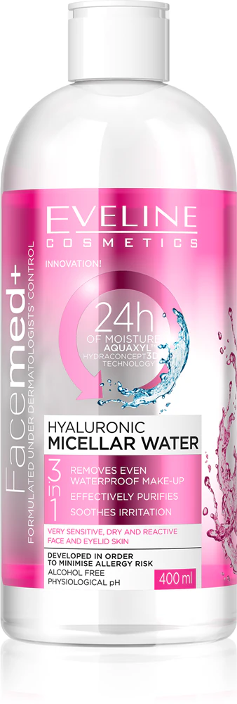 Igiena feminina - Apa micelara Eveline Hyaluronic 400ml