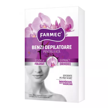 Epilare / depilare - Benzi depilatoare fata Farmec 20buc