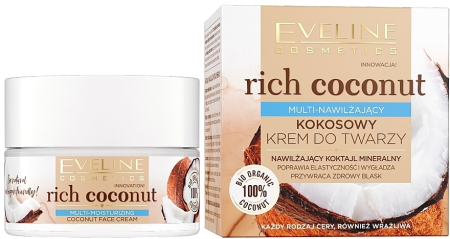 Creme & Lotiuni - Crema fata Eveline Rich Coconut 50ml