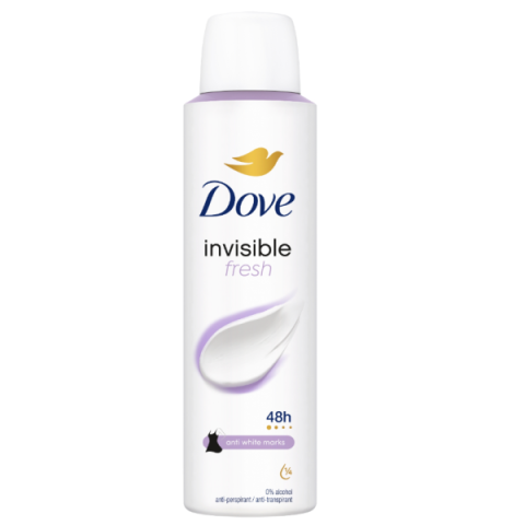 Deodorant - Deodorant Dove Invisible Fresh 150ml