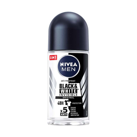 Deodorant - Deodorant Roll-On Nivea Men B&W Invisible Original50ml