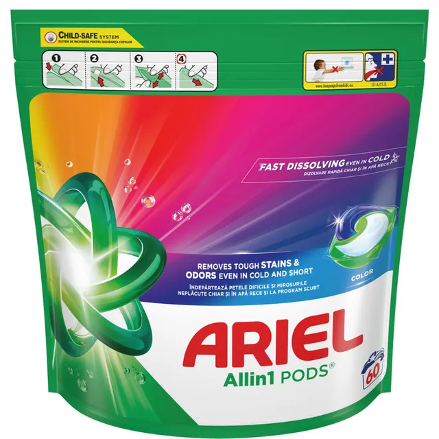 Detergenti rufe - Detergent Ariel capsule color 60 buc