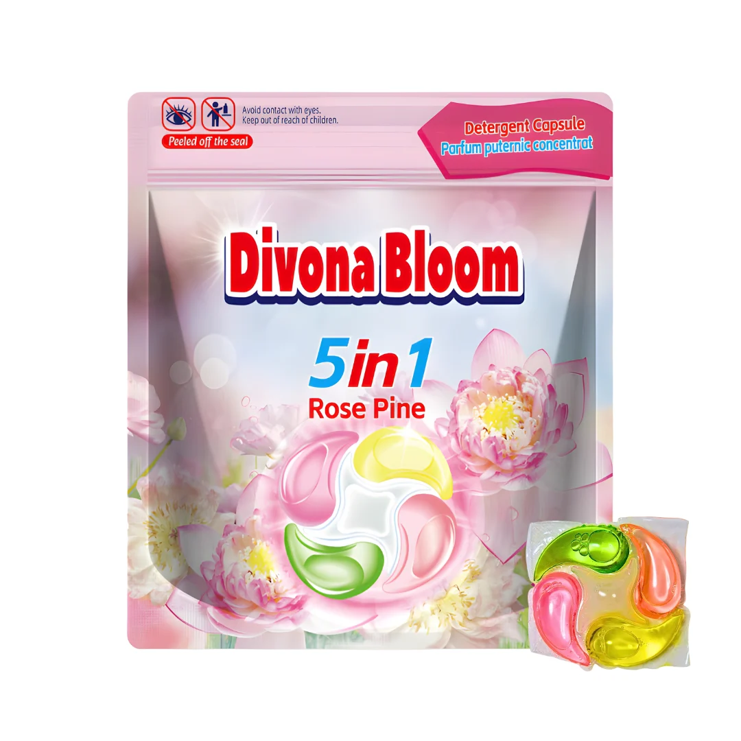 Detergent capsule - Detergent capsule Divona Bloom Rose Pine 5 in 1 60 buc