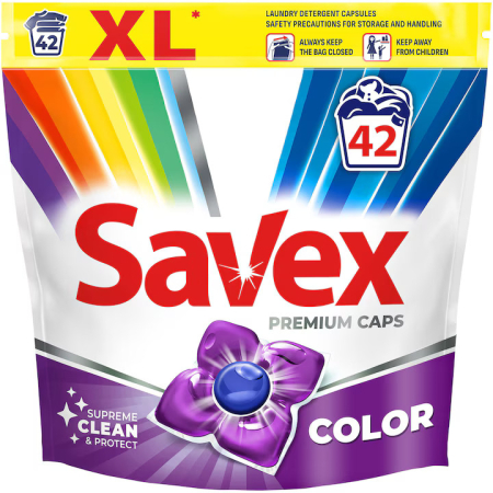 Detergenti rufe - Detergent Capsule Savex Color 42buc