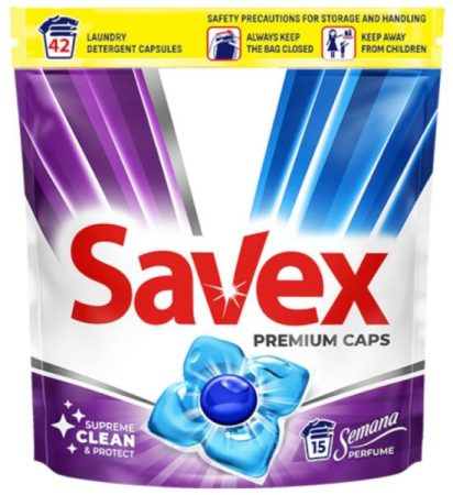 Detergenti rufe - Detergent capsule Savex Semana parfume 42buc