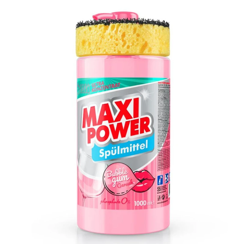 Detergenti vase - Detergent vase Maxi Power bubble gum 1L