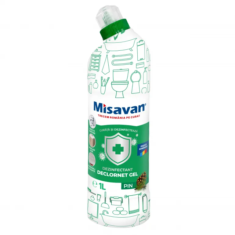 Curatenie & Detergenti - Dezinfectant gel toaleta Misavan Pin 1l