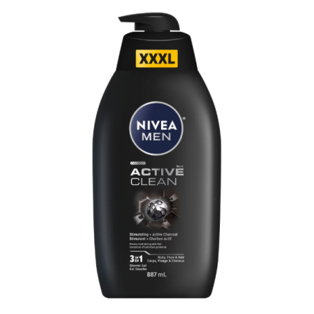 Ingrijire personala - Gel de dus Nivea Men Active Clean 887ml