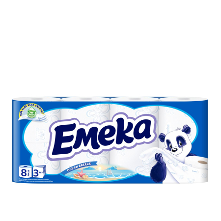 Hartie & Consumabile - Hartie igienica Emeka Ocean Breeze 8 role 3str