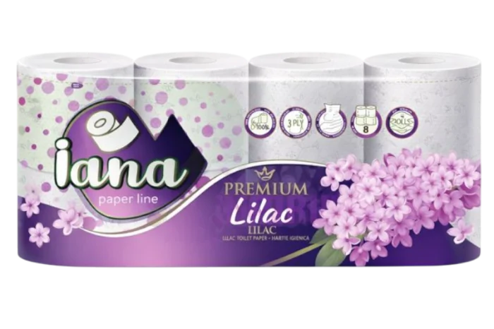 Hartie igienica - Hartie Igienica Iana liliac 8 role 3 str