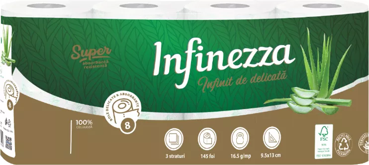 Hartie & Consumabile - Hartie igienica Infinezza 8 role 3 str