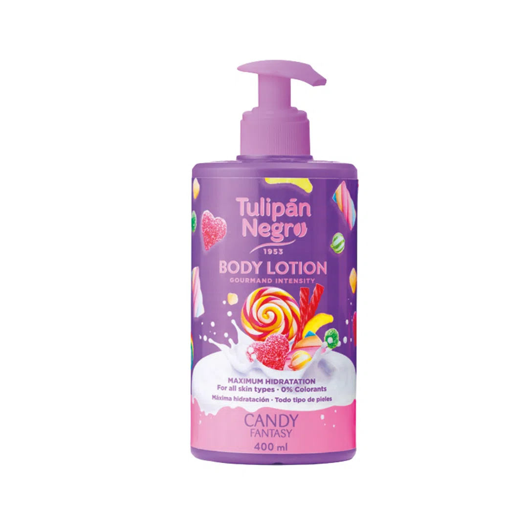 Creme & Lotiuni - Lotiune corp Tulipan Negro pompita Candy Fantasy 400ml