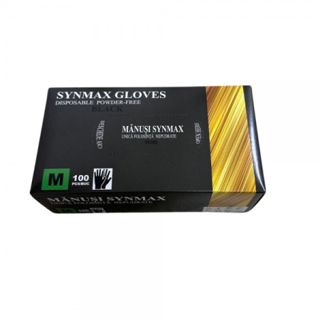 Folii & consumabile - Manusi Synmax Negre M 100buc/cutie