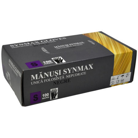 Folii & consumabile - Manusi Synmax Negre S 100buc/cutie