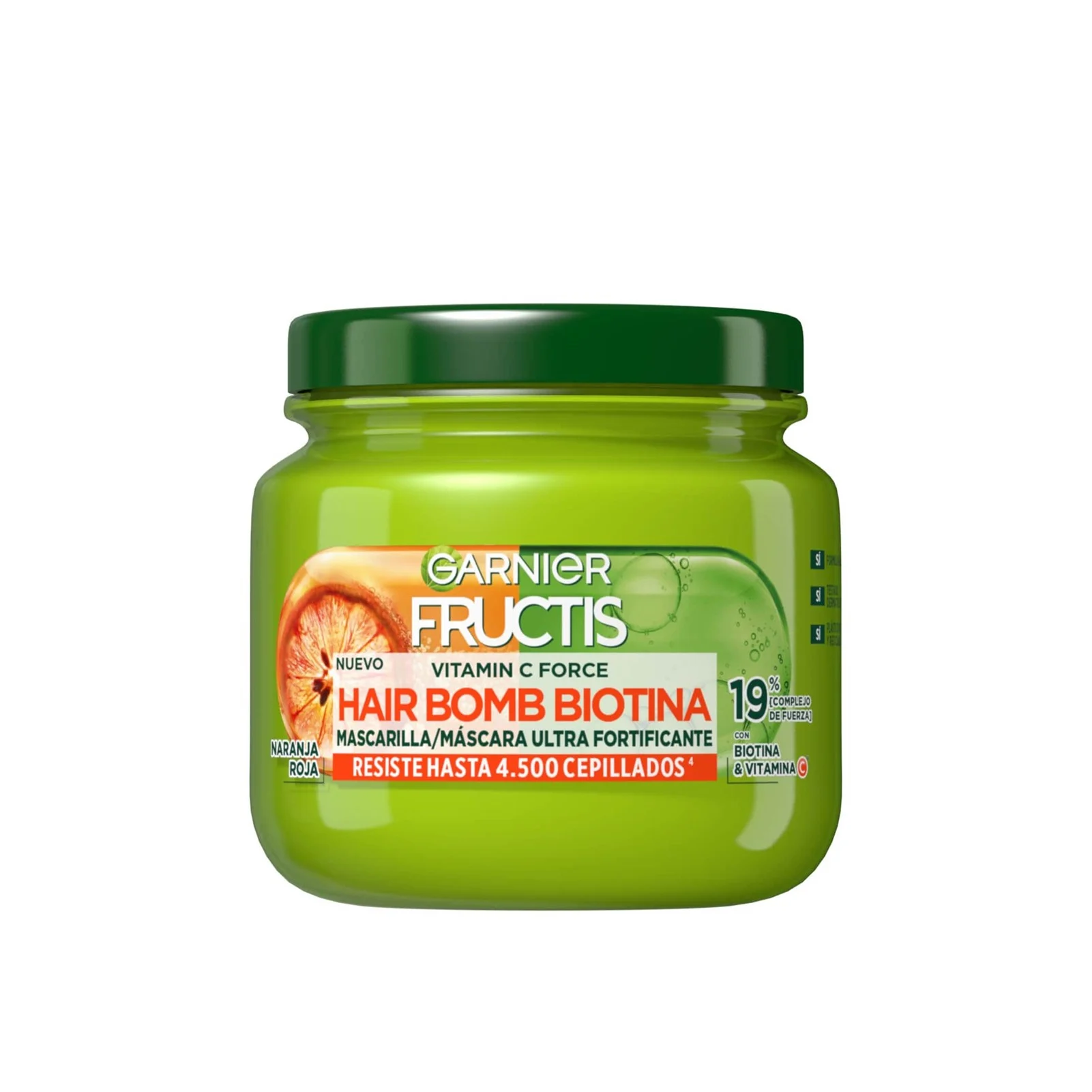 Masca de par - Mască de Păr Garnier Fructis Vitamin C Force Hair Bomb, cu Biotină și Vitamina C, 320 ml