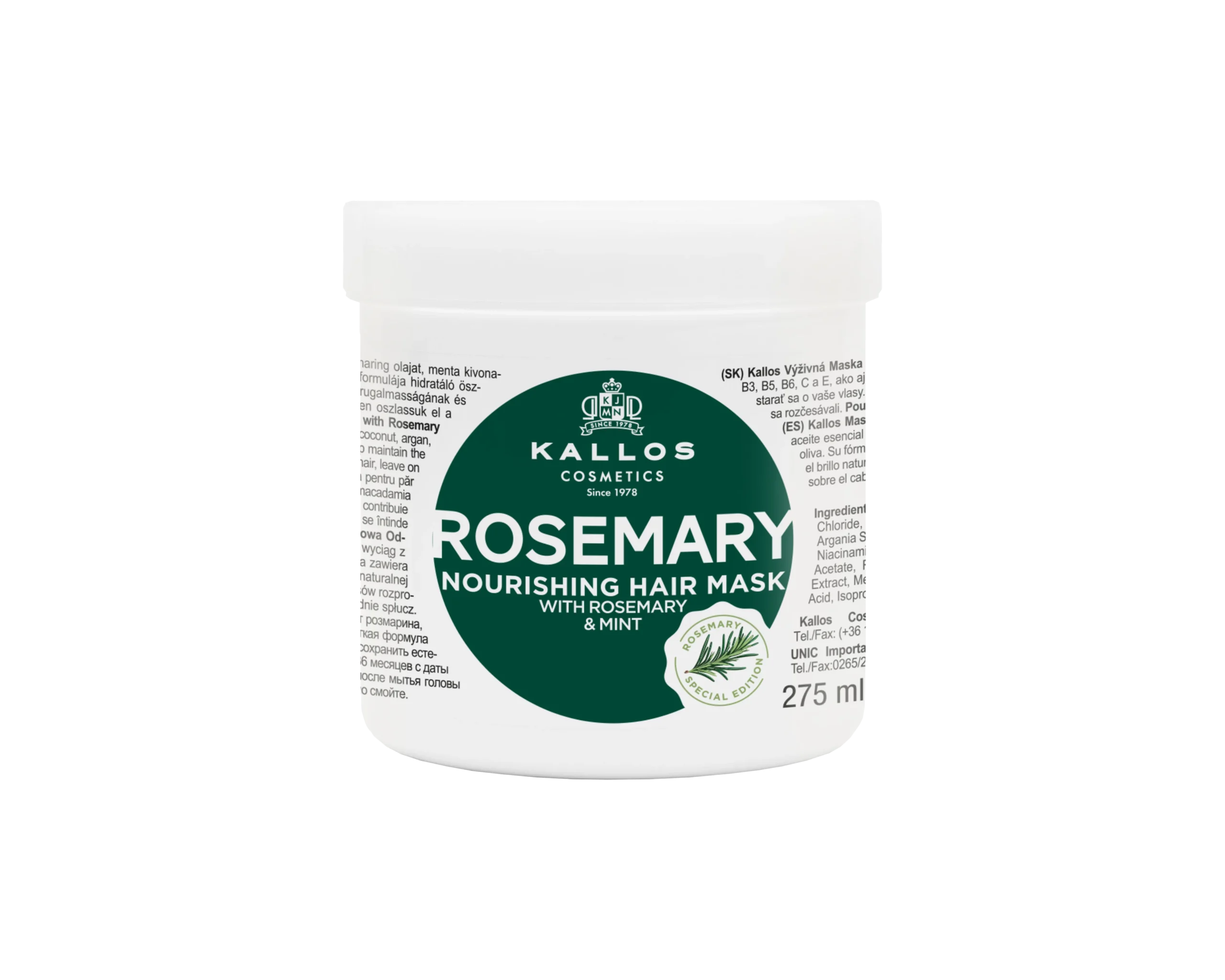 Masca de par - Masca de par Kallos Rosemary 275ml